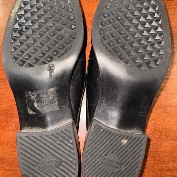 Women's Black Leather Slip-On Clog Mules Comfortable Casual Shoes Size 6 - Picture 9 of 9